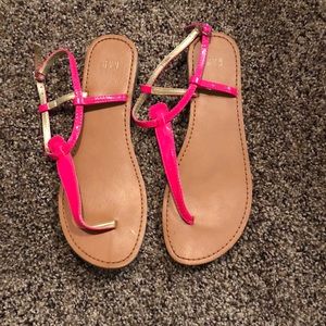 Hot pink sandals